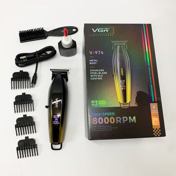Професійна машинка для стрижки голови VGR, Машинка для стрижки з додатковими насадками PI-18 | Зображення 3