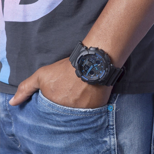 Наручний годинник ударостійке кварцове Casio G-Shock GA-100-1A2ER Оригінал для чоловіків з полімерним ремінцем | Зображення 7