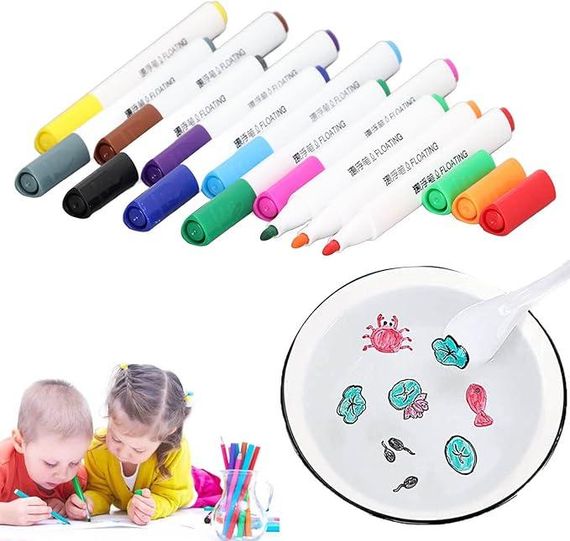 Маркери для малюнків на воді 12 шт., MARKERS FOR KIDS/Набір скетч фломастерів | Зображення 6