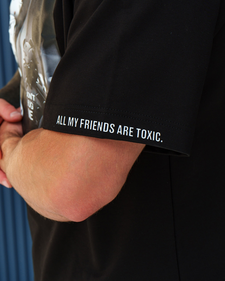 Футболка мишка принт чёрный L | Зображення 4