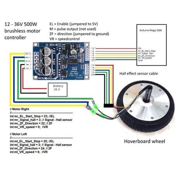 Шим PWM bldc регулятор DC 12 V-36 V 500W c датчиком Холла | Зображення 5