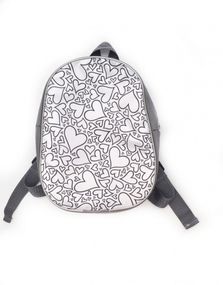 Рюкзак розмальовка 4Profi  "Серце" сіро-білий 23846