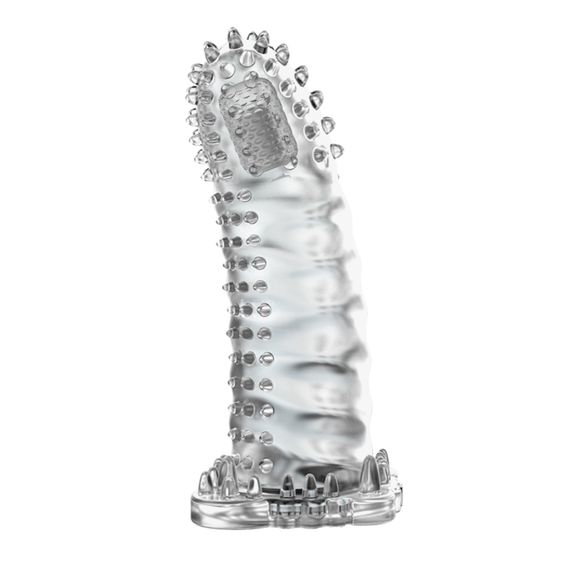 Насадка на член - Brave Man Vibrating Penis Sleeve Clear | Зображення 5