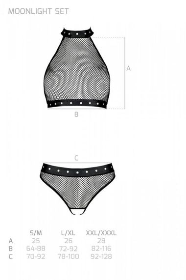 Комплект Passion MOONLIGHT SET Чорний S/M | Зображення 4