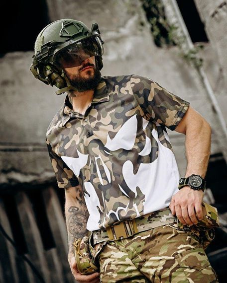 Милитари поло футболка jblivion punisher mtk ПП7496 | Зображення 3