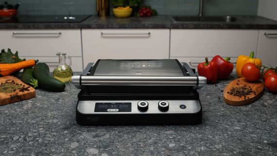 Електрогриль контактний Adler AD 3059 LED, 3000 Вт, розкриття 180°, з таймером | Зображення 6