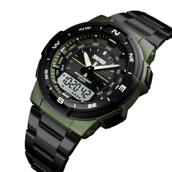 Чоловічий годинник Skmei 1370AG Army Green | Зображення 1