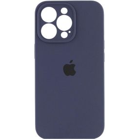 Чохол Silicone Case Full Camera Protective (AA) для Apple iPhone 14 Pro Max (6.7") Темно-синій / Midnight blue