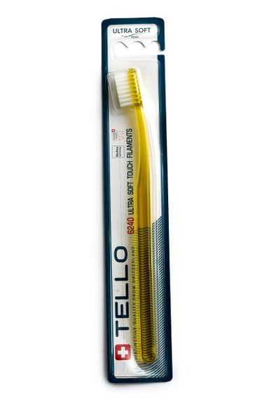 Зубна щітка Tello 6240 Ultra Soft, d 0.10 mm, жовта