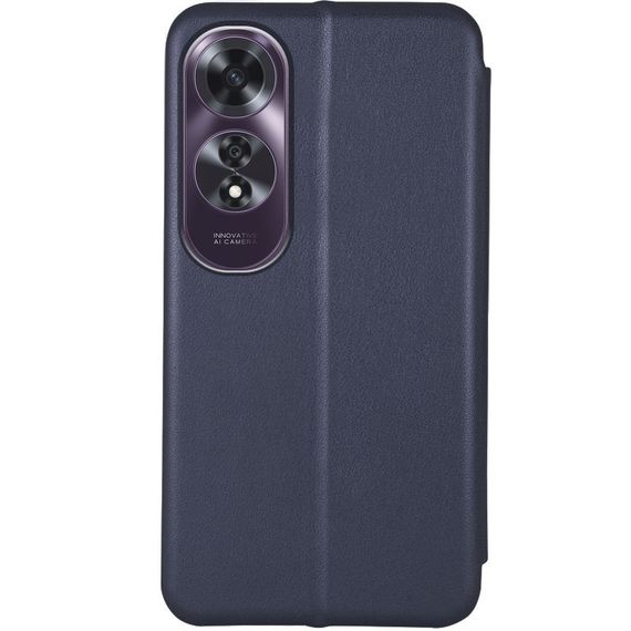 Шкіряний чохол-книжка Classy для Oppo A60 4G Темно-синій | Зображення 1