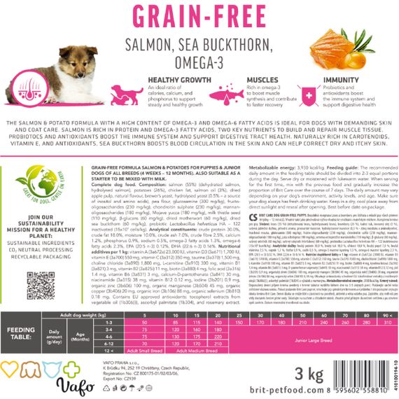 Корм сухий Brit Care Dog Grain-free Puppy для цуценят беззерновий з лососем 12 кг | Зображення 6