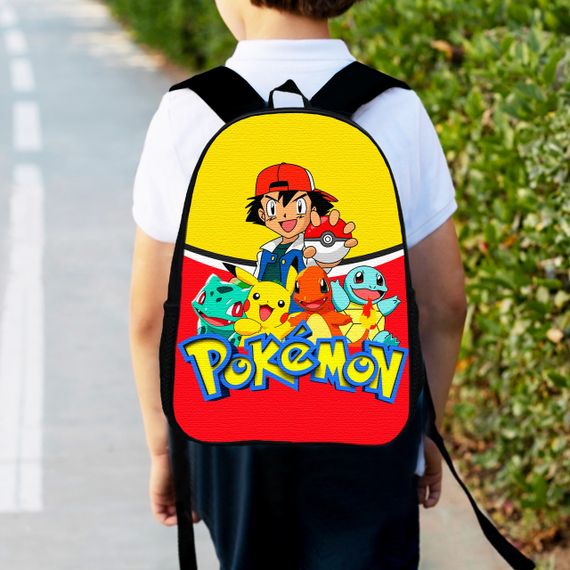 Рюкзак детский Покемон "Pokеmon" 34х27см,городской ранец для мальчика с принтом (00436)