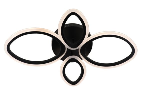 Люстра світлодіодна стельова LED світильник для квартири на стелю лед з пультом 25612 Чорний 11х40х62 см. | Зображення 3