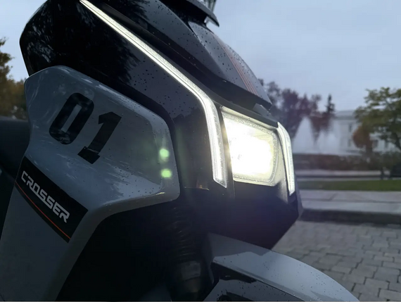 Электроскутер Crosser CR-22 2500W 72V 35Ah Graphene, до 80 км, 65 км/ч, современный городской электроскутер Синій | Зображення 4