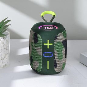 Портативная Bluetooth колонка TG658 8W с RGB подсветкой. PX-482 Цвет: камуфляж