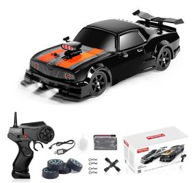 Машинка на радіоуправлінні Dodge Challenger 1:16, чорна – для дрифту та перегонів, 4WD, до 18 км/год