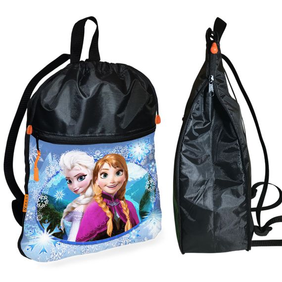 Рюкзак-мешок для обуви,спортивной формы Холодное сердце Анна и Эльза детская сумка для сменки (01365)