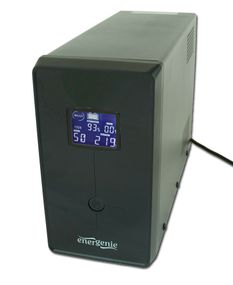 Джерело безперебійного живлення EnerGenie EG-UPS-033, LCD дисплей, USB порт, 1200 ВтA, чорний колір