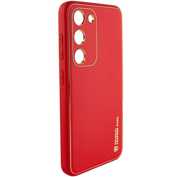 Шкіряний чохол Xshield для Samsung Galaxy S23 Червоний / Red | Зображення 1