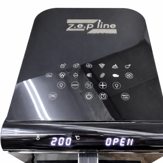 Аэрофритюрница двухкамерная Zepline ZP-212 4200 Вт 8L+8L, мультифритюрница для здорового приготовления | Зображення 3
