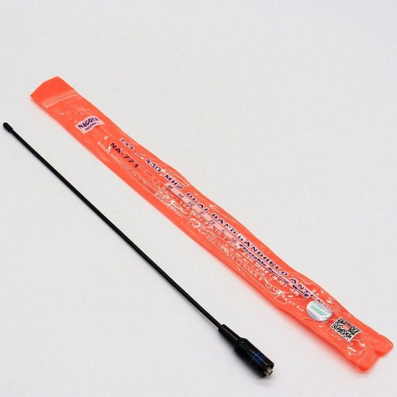 Усиленная антенна для рации (38 см), 144/430 МГц, Nagoya NA-771 / Гибкая двухдиапазонная антенна на | Зображення 8