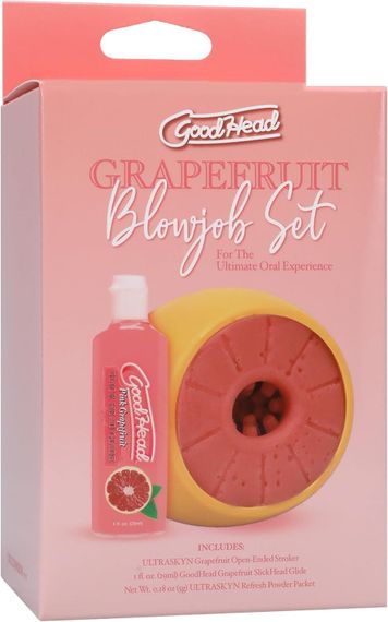 Набор для минета Doc Johnson GoodHead Grapefruit Blowjob Set - Yellow | Зображення 4
