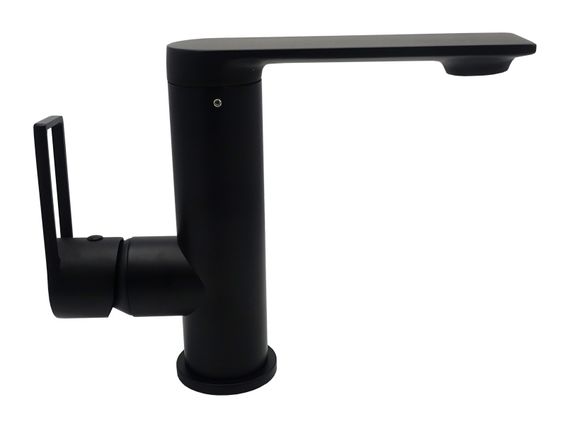 Змішувач для раковини з бок.ручкою, латунь,чорний матовий AIM,DG06514 black matte | Зображення 3