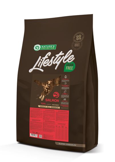 Корм Nature's Protection Lifestyle Grain Free Salmon Adult All Breeds сухий з лососем для дорослих собак 10 кг