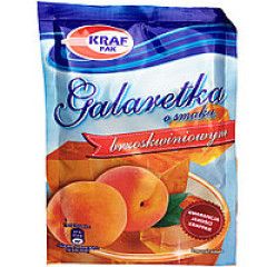 Желе (галаретка) зі смаком персика Galaretka Kraw Pak, в пакетиках 70 г, Польща, оригінал