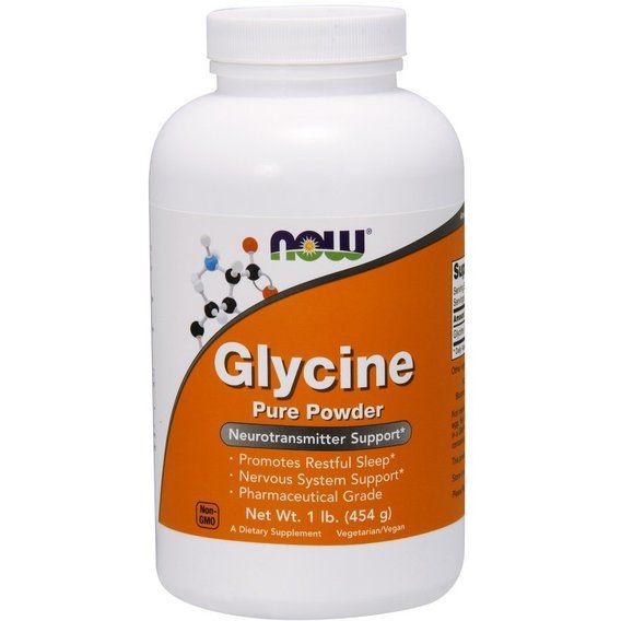 Гліцин NOW Foods GLYCINE PURE POWDER 1 LB 454 g /151 servings/