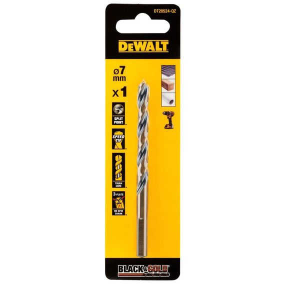 Свердло по металу 7мм Black & Gold DeWALT DT20524