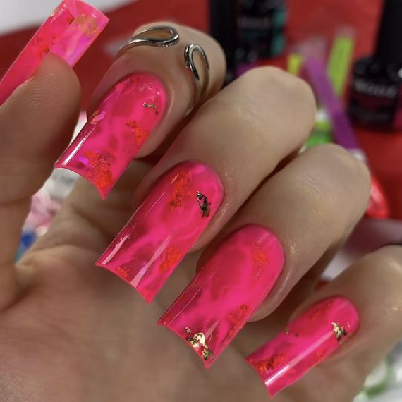 Вітражний топ Crooz Lolipop Top №6 (солодкий неоновий рожевий із магічним світінням) 8мл