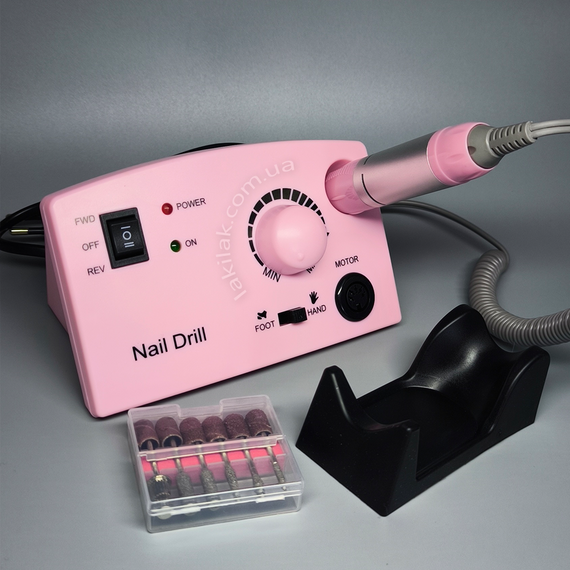 Фрезер для манікюра Nail Drill ZS-602 65W 45тис. об/хв (розовый) | Зображення 1