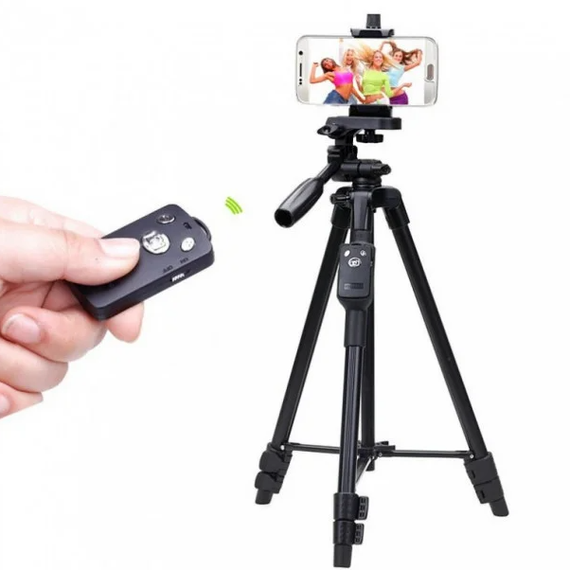 Штатив + пульт дистанційного керування для камери та телефону TRIPOD 3388, штатив тринога, підлоговий штатив, TR-849 студійна стійка | Зображення 1