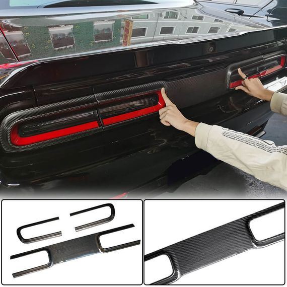 Накладка на крышку багажника (2015-2023, Карбон) для Dodge Challenger