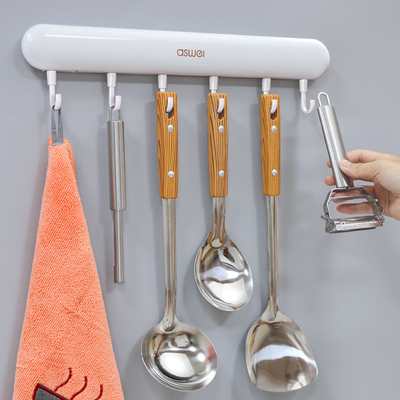 Універсальна настінна вішалка з гачками Towel hook LY-839 | Зображення 4