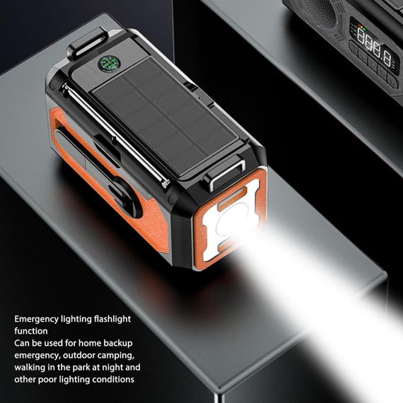 Портативний зарядний пристрій, радіоприймач, лампа для читання, на сонячній батареї, | Зображення 7