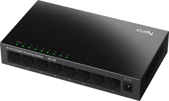 Комутатор Cudy GS108, 8 портовий Gigabit Metal Desktop Switch