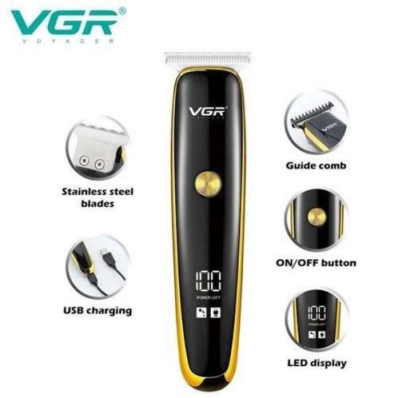 Тример для стриження волосся й бороди VGR V-966 LED Display | Зображення 2