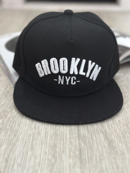Кепка снепбек (Snapback)  Brooklyn NY Чорний з білим 56-61р (9068) | Зображення 1