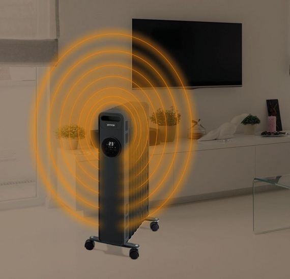 Обігрівач масляний Gorenje OR2000EB, 2000 Вт, 9 секцій, з термостатом | Зображення 4