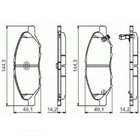 Тормозные колодки Bosch дисковые передние NISSAN Tiida (arab) 0986495133