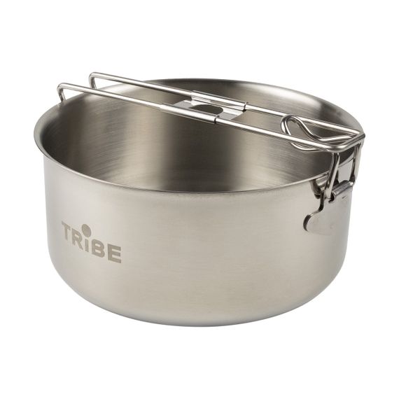 Казанок туристичний Tribe Tourist Pot 0,9л сталевий, Похідний казан трайб компактний, Казанок для риболовлі та полювання | Зображення 4