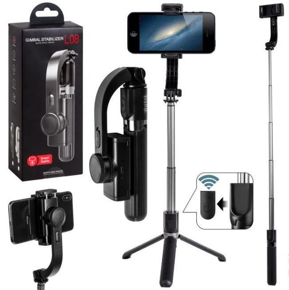 Стабілізатор штатив для фото автоматичний збалансований Gimbal L08 Black (my011-hbr) | Зображення 3