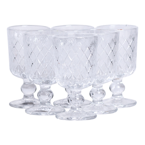 Набор рюмок 6 шт по 50 мл стеклянные на ножке HP-19-129