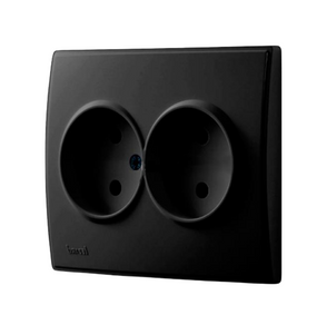 LESYA антрацит Розетка внутренняя 2-я б/з Лезард