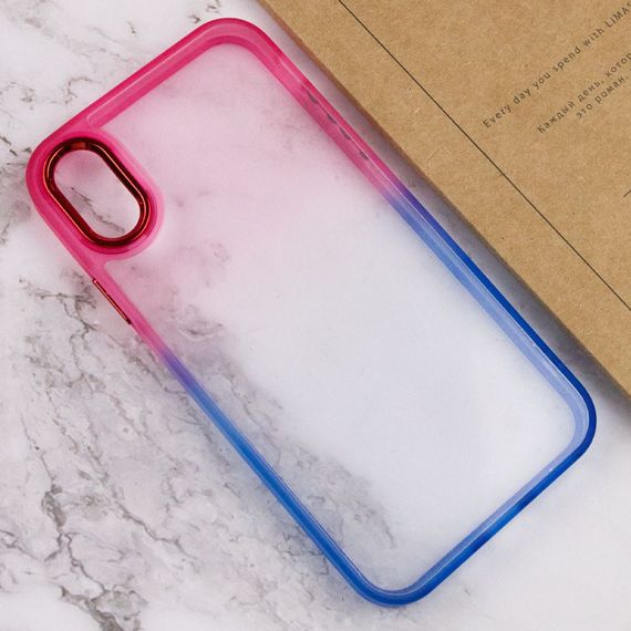Чохол TPU+PC Fresh sip series для Apple iPhone XS Max (6.5") Синій / Рожевий | Зображення 2