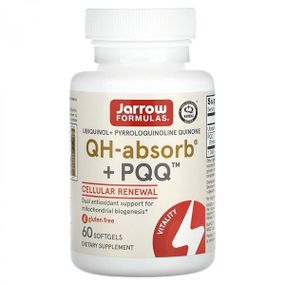 Антиоксидант Jarrow Formulas Ubiquinol QH-Absorb + PQQ 60 Softgels