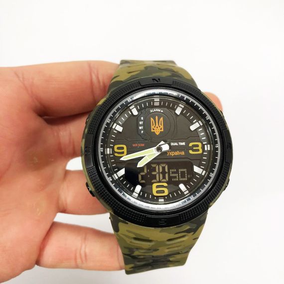 Чоловічі водостійкі кварцові годинники SKMEI 5561/1655CMGNBK, Годинники наручні електронні для хлопців VT-69 | Зображення 4