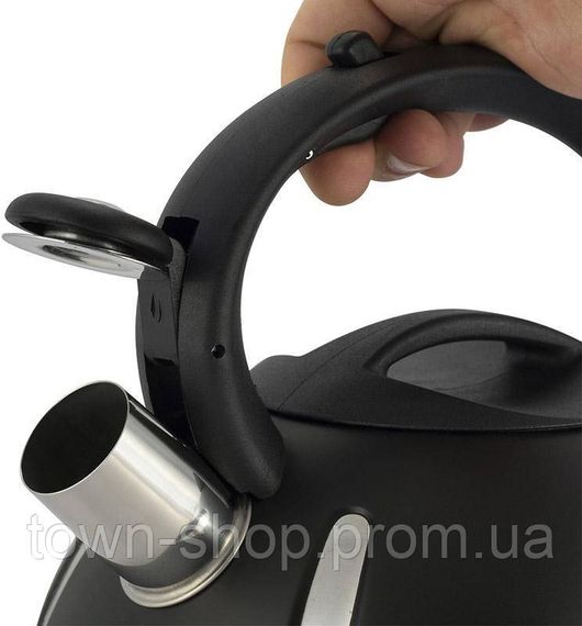 Чайник Ofenbach Happy Kettle 2л из нержавеющей стали со свистком, черный матовый NB-100303 | Зображення 4